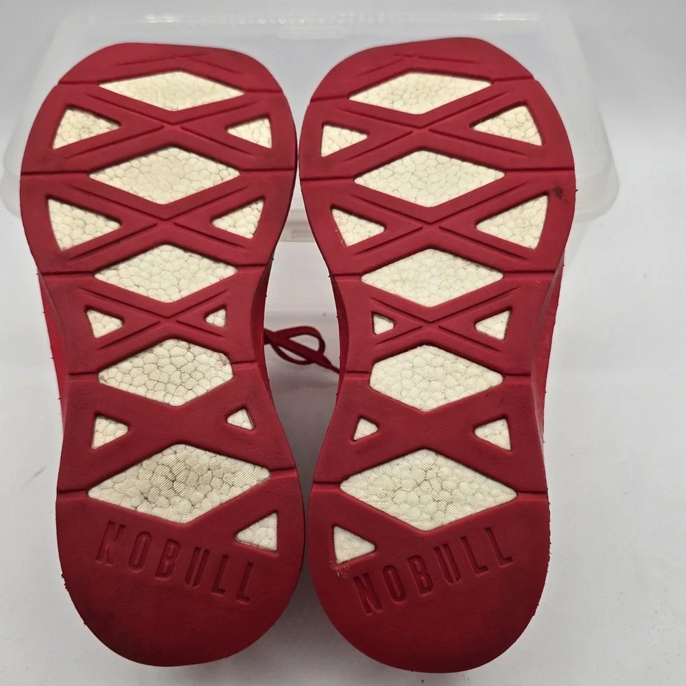 NOBULL Shoes Mens Size 6.5 Womens 8 Red Mesh Low Top Athletic Running Sneakers